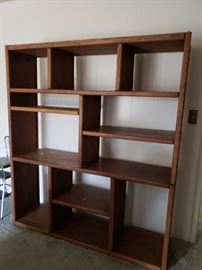 Oak multi level bookcase/entertainment center