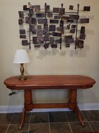 HALL TABLE AND ART