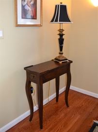 Side table with drawer (Lamp not for sale)
