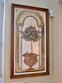 Framed artwork signed "Conti"