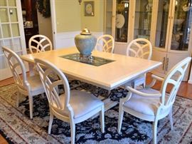 Century Furniture dining table with 6 chairs