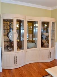Custom Century Furniture 3-piece lighted china cabinet