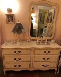 Maisonette provincial dresser w floating mirror part of 5 pc Bdrm set