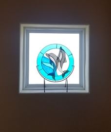 stained glass dolphins SOLD