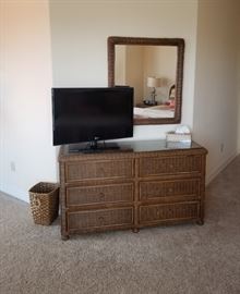 wicker chest of drawers with mirror 30% off. This is quality furniture.