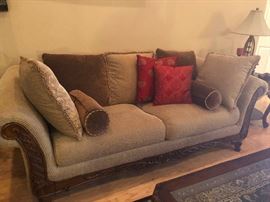 large deep-seat sofa! You, your husband, your two dogs and surly cat can all lounge on this comfortably!