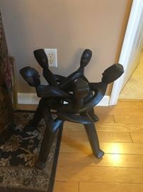 This was carved from a single log! You can use it for the base of a table!