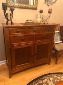 nice solid wood sideboard! Keep your Downton Abbey silver in this!