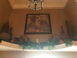 Art way up high! Too high for us to reach, but we have a ladder if we need to get it down. Too-high-to-reach SPECIALS going on all day!