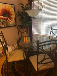 iron and glass dinette set!