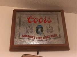light up bar sign Coors