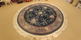 100% wool 72" round rug