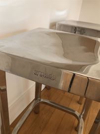 2 Emeco Stool by Philippe Starck - recycled aluminum MOMA