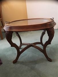 Antique End Table Tea Caddy Baroque