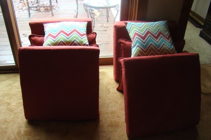 Cushions for love seat and two chairs (included with price of furniture)