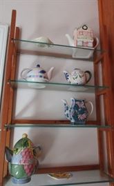 shelving and teapots