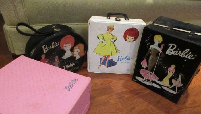 vintage Barbie doll cases