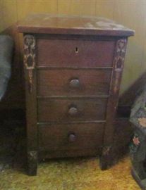 vintage chest with key
