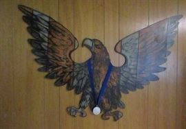 Eagle wall piece wood