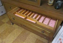 mid-century china cupboard