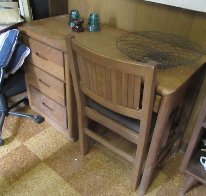 vintage desk and chair