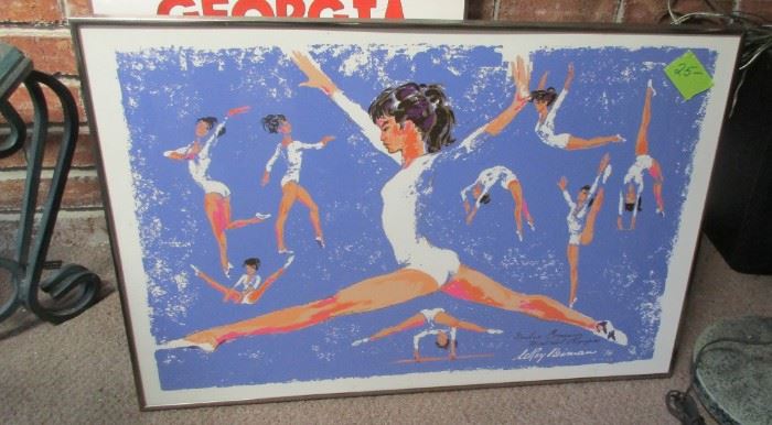 LeRoy Neiman poster gymnastics