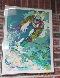 LeRoy Neiman poster Skiing