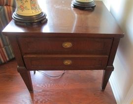 2 drawer end table