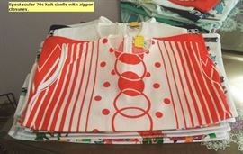 LOVE these. Shells with zipper backs, most with tags on, crazy good patterns.