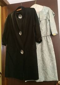 3/4 sleeve cotton coat with killer buttons! One fancy dress with jacket.