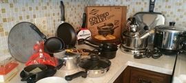 Cookware, bakeware, pots and pans.