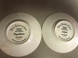 Flower Festivals of Japan, Collecter's plates