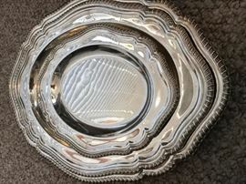 Silverplate serving trays