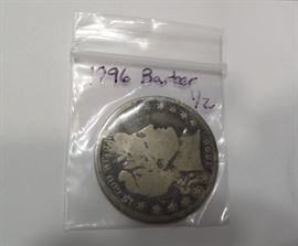 1896 barber 1/2 dollar