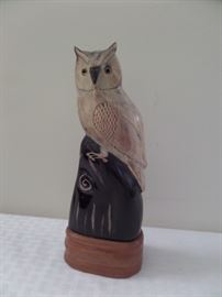 carved stone owl