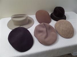 vintage hats - brooks, stetson, dobbs
