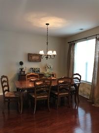 Table and eight chairs $600