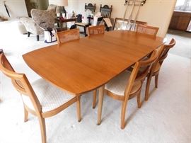 #1 Mid century dining table with 6 chairs $400.00