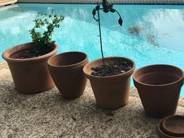 Lots of large and medium terra cotta pots