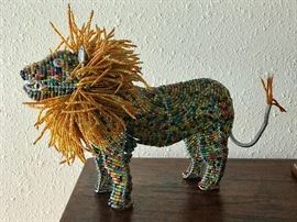 Large beaded lion