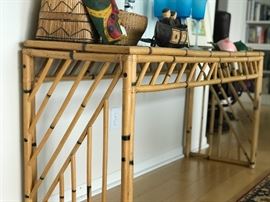 Mid century bamboo console
