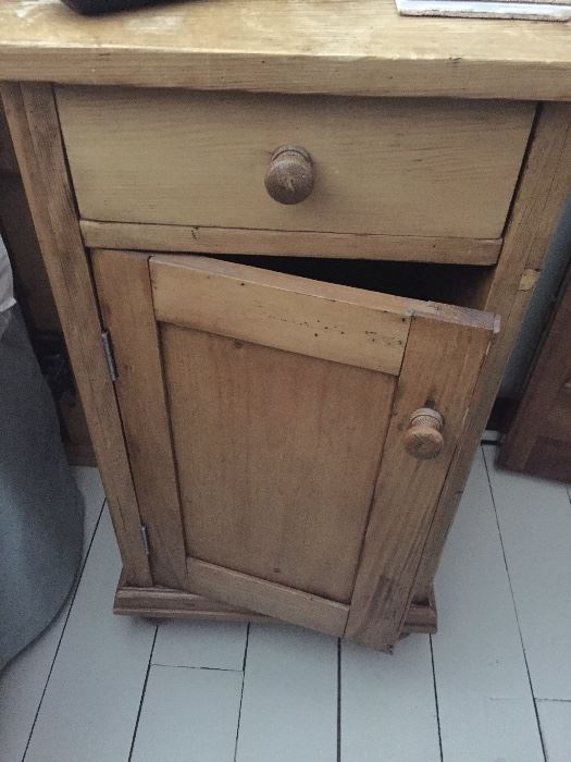 Antique pine side cabinet