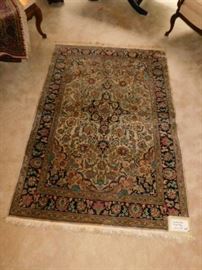 Jaipur (India) Oriental silk rug, 4'2" x 6'4"