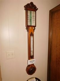 Antique English "stick" barometer