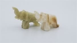 Stone elephant carvings