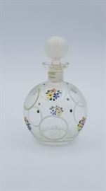 Slovakian glass bottle with ground glass stopper