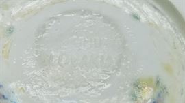 Slovakian glass bottle with ground glass stopper, bottom