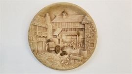 Vintage Bossons Carriage Days Chalkwalk "The Departure" decorative plate