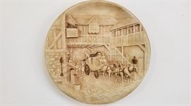 Vintage Bossons Carriage Days Chalkwalk "The Arrival" decorative plate
