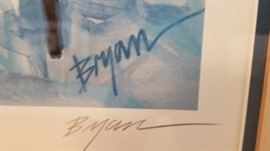 Michael Bryan signed and numbered print of bicycles